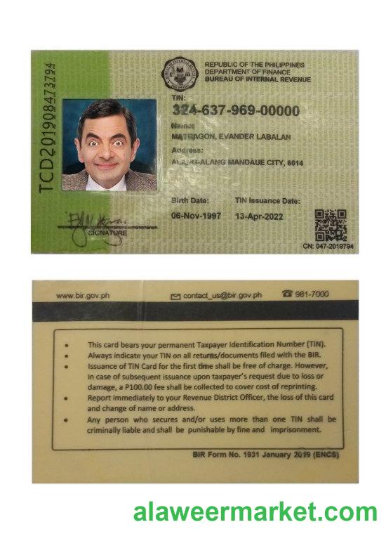 Philippines bureau of internal revenue ID 2022-present